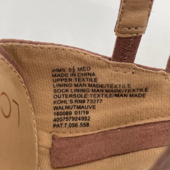 LAUREN CONRAD WOMEN'S WALNUT HEELS SIZE 5.5 MAUVE - Picture 7 of 9